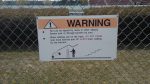 Dragway Warning Sign